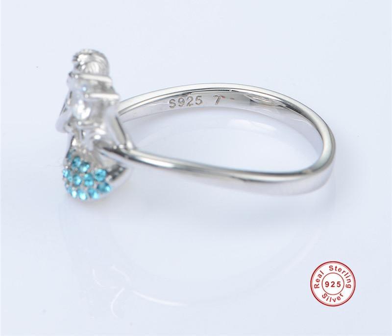 925 Sterling Silver Mermaid Love Ring
