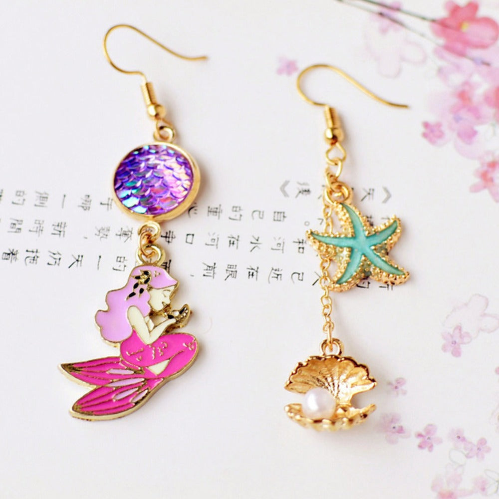 Asymmetrical Dangle Drop Earring