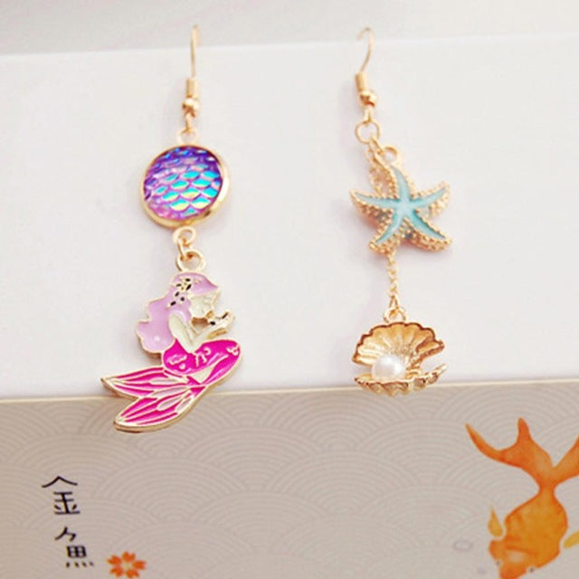 Asymmetrical Dangle Drop Earring