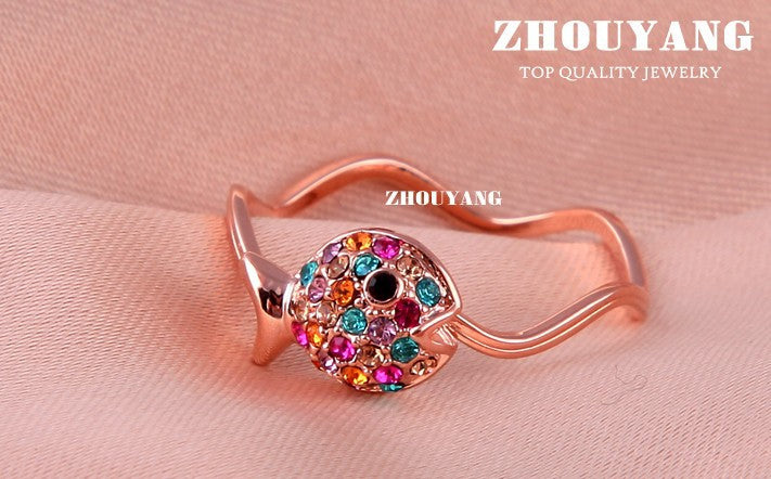 Little Fish Rose Gold Color Ring