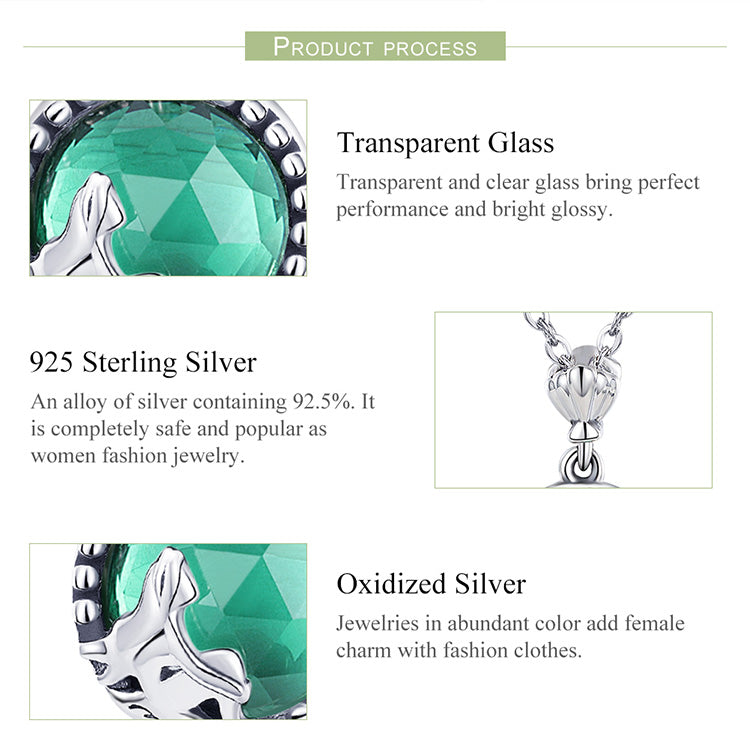 925 Sterling Silver Love of Mermaid Pendant