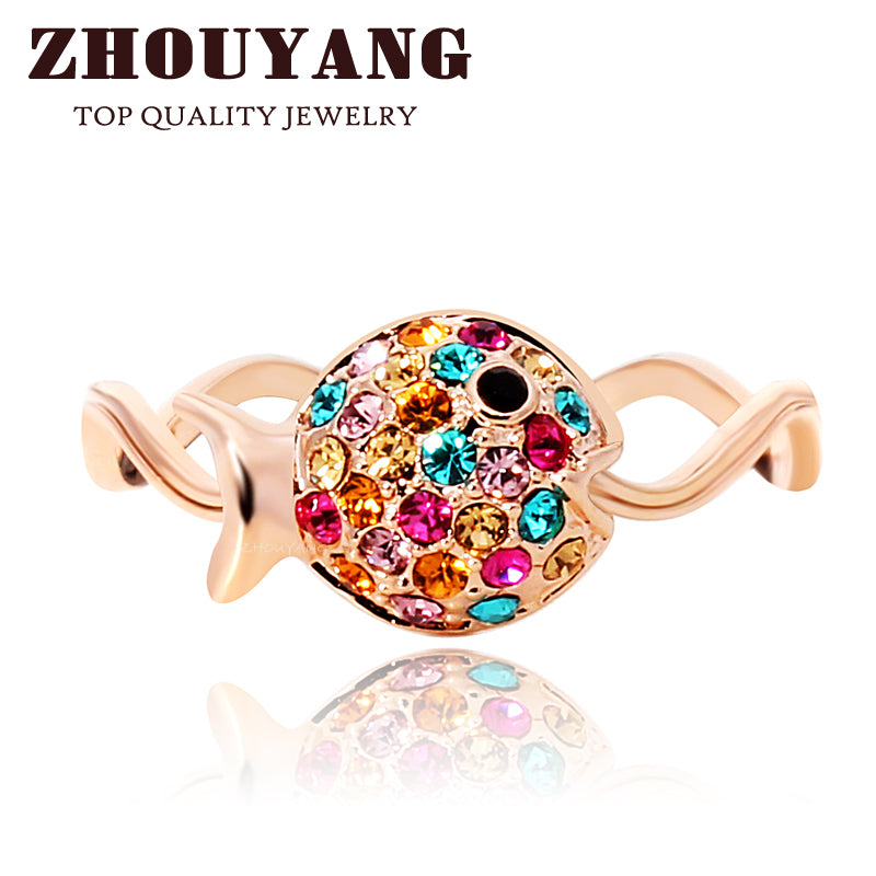 Little Fish Rose Gold Color Ring