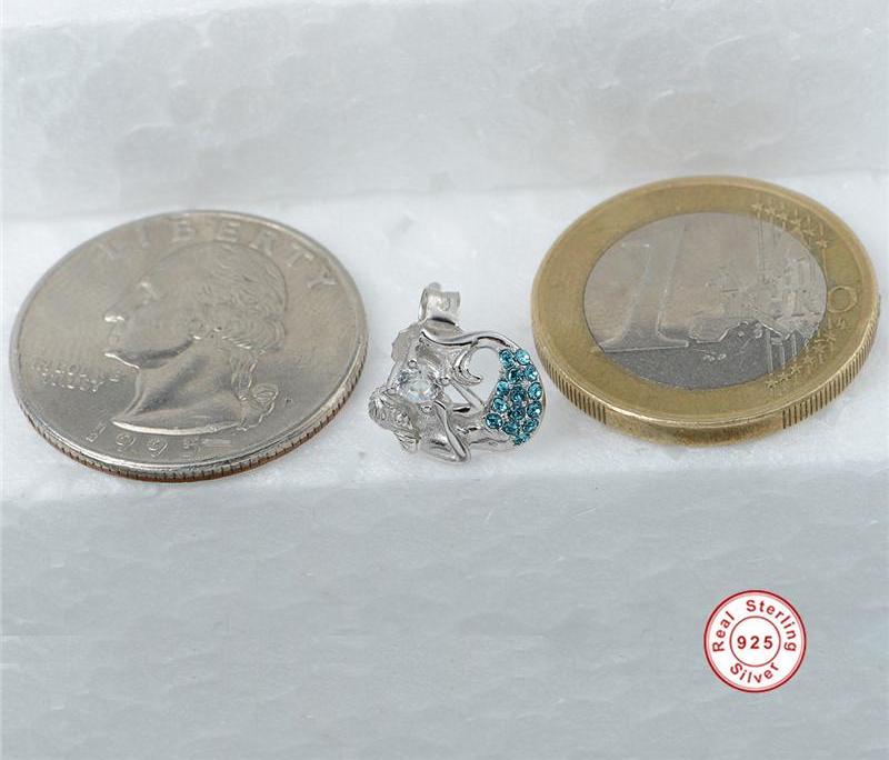 925 Sterling Silver Mermaid Stud Earrings