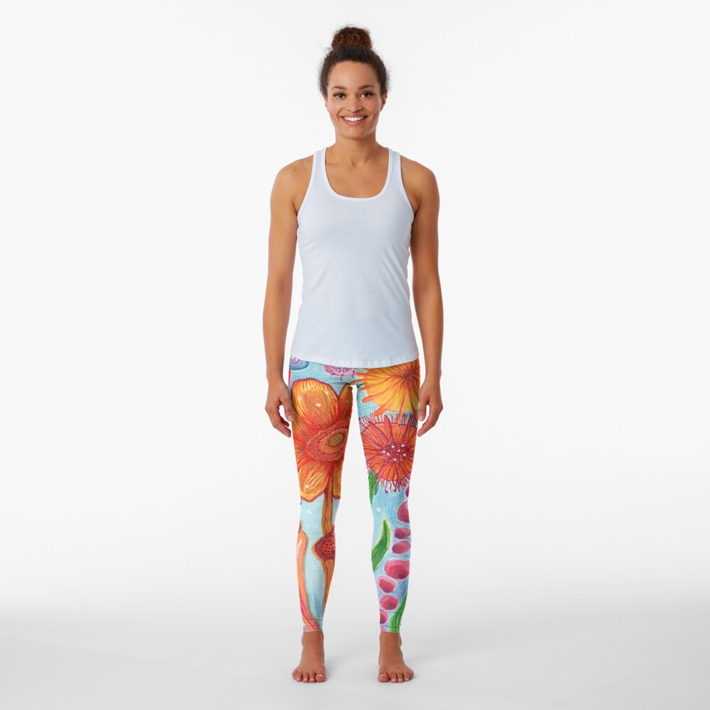 Acquarelli Fiori II Leggins