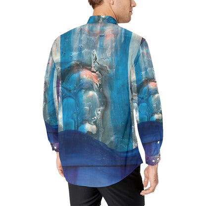 Paisaje Submarino - Men's All Over Print Long Sleeve Shirt(Model T61)