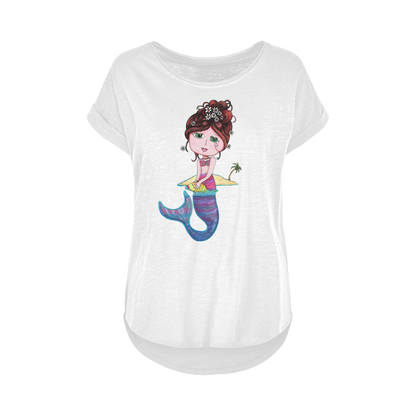 ANDREA SIRENA Women's Long Slub T-Shirt XS-5XL