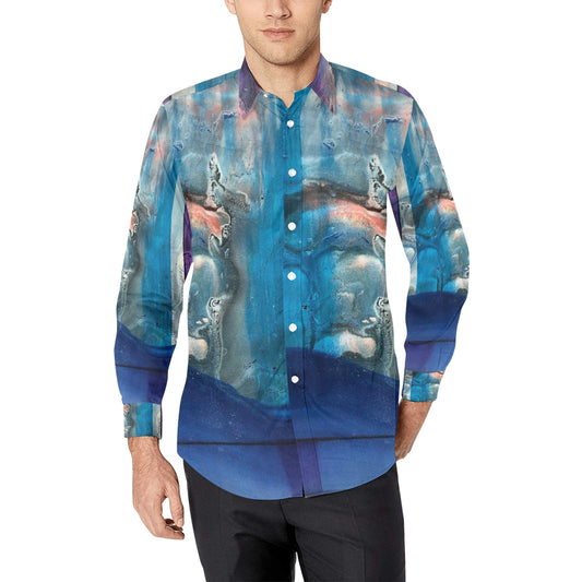 Paisaje Submarino - Men's All Over Print Long Sleeve Shirt(Model T61)