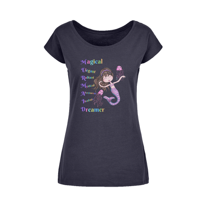 MAGICAL ELEGANT Wide Neck Womens T-Shirt XS-5XL