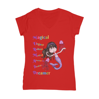 MAGICAL ELEGANT Classic Women's V-Neck T-Shirt