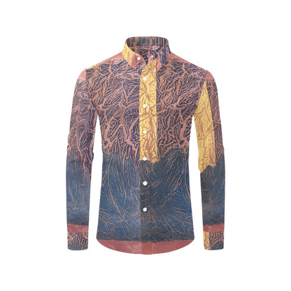 Espectador Indigena del Paisaje - Men's All Over Print Long Sleeve Shirt(Model T61)