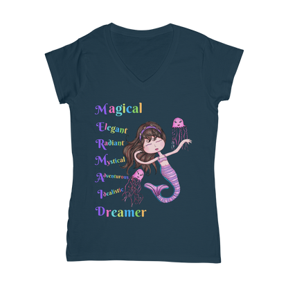 MAGICAL ELEGANT Classic Women's V-Neck T-Shirt