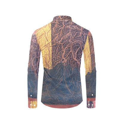 Espectador Indigena del Paisaje - Men's All Over Print Long Sleeve Shirt(Model T61)