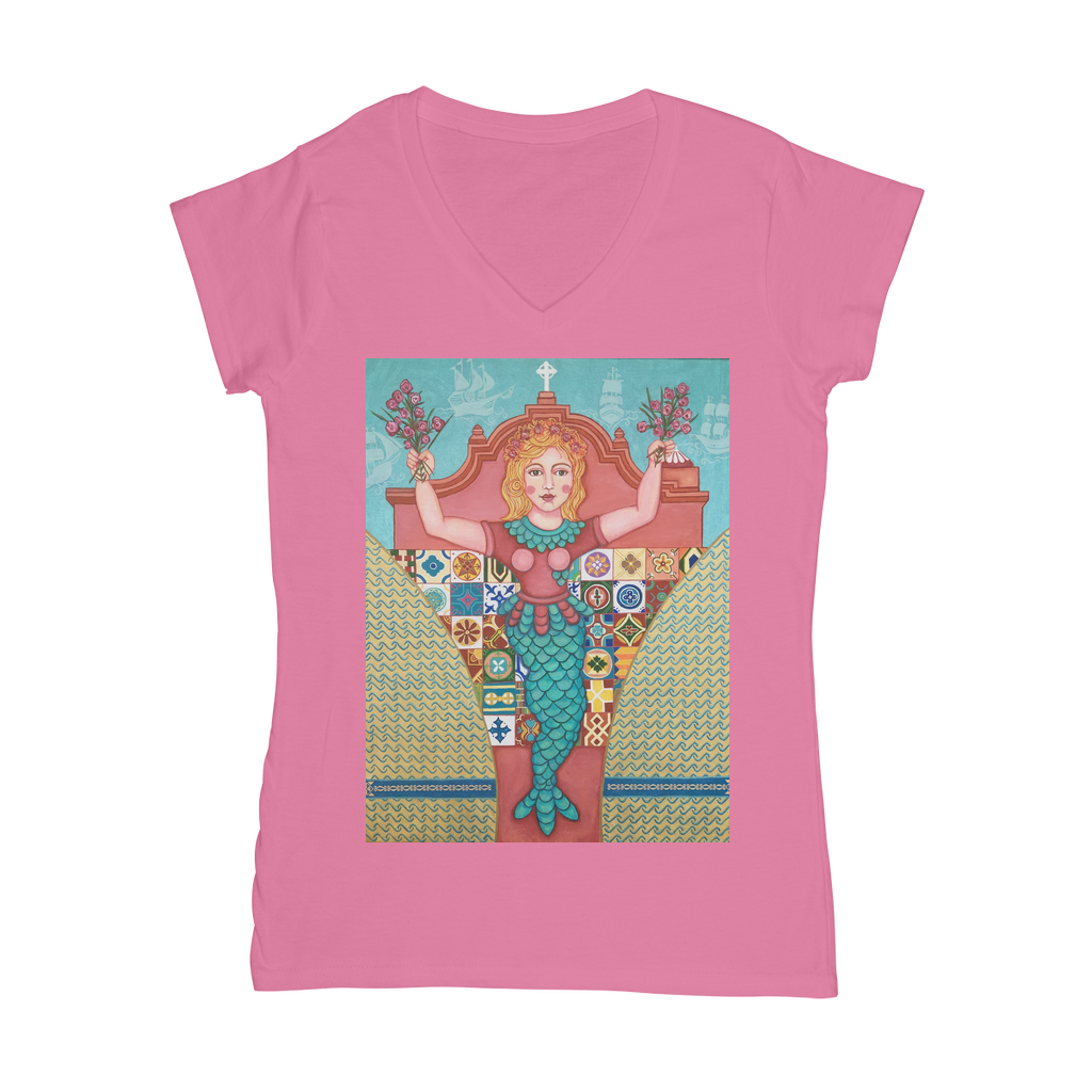 PUERTO RICO MERMAID Classic Women's V-Neck T-Shirt