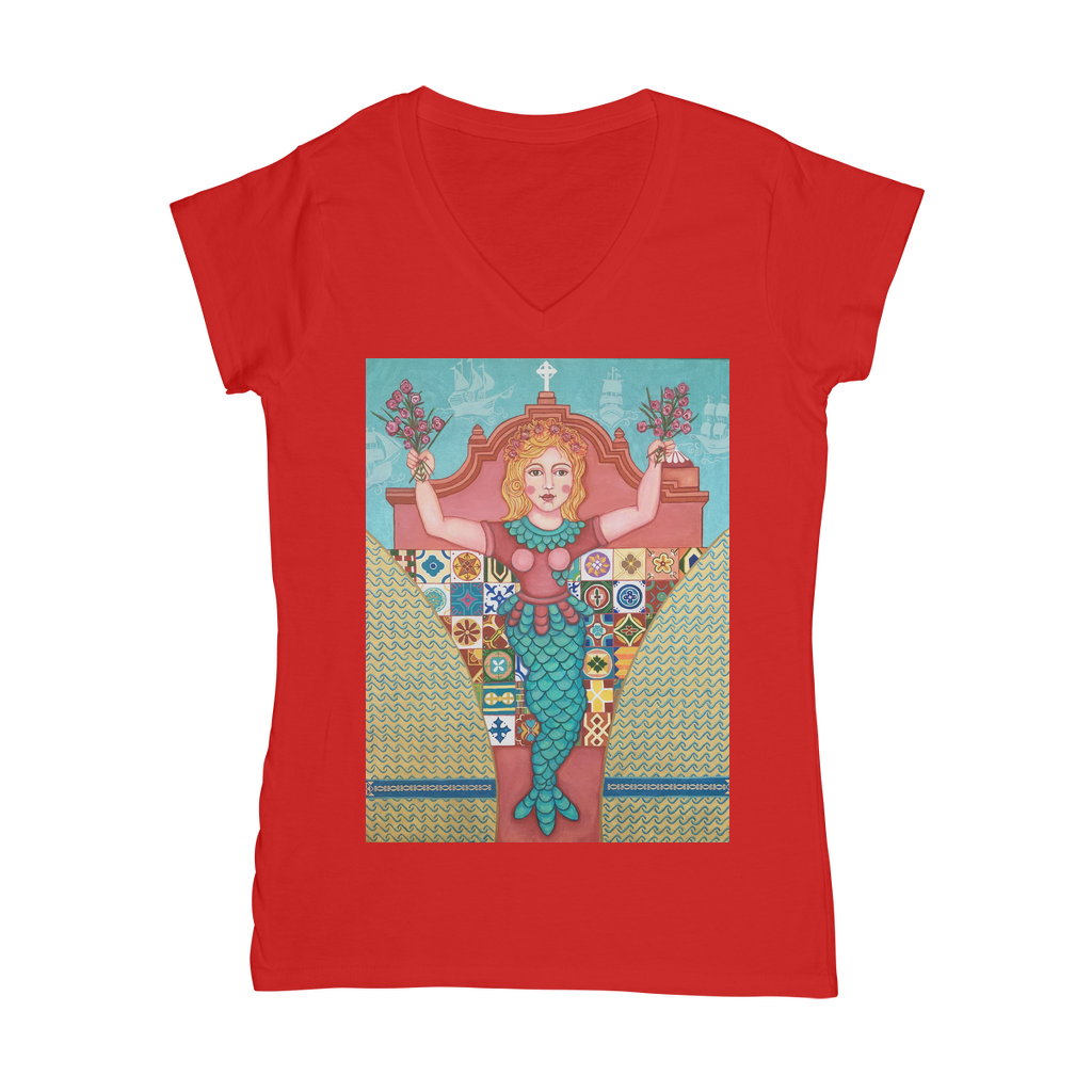 PUERTO RICO MERMAID Classic Women's V-Neck T-Shirt