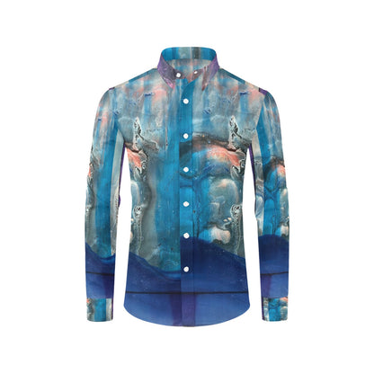 Paisaje Submarino - Men's All Over Print Long Sleeve Shirt(Model T61)