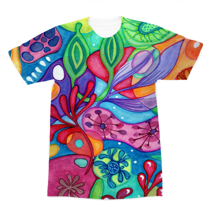 Acquerelli Fiori 3 Premium Sublimation Adult T-Shirt