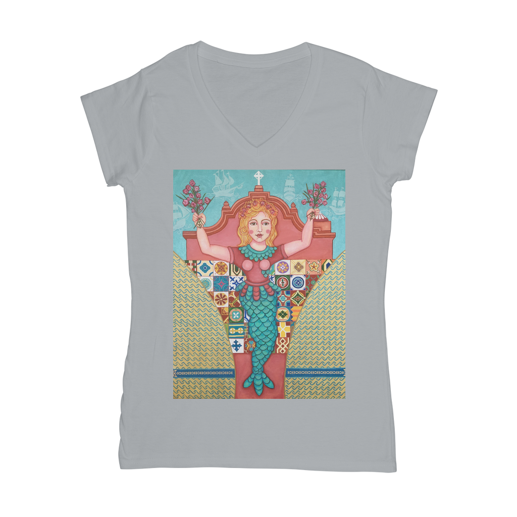 PUERTO RICO MERMAID Classic Women's V-Neck T-Shirt