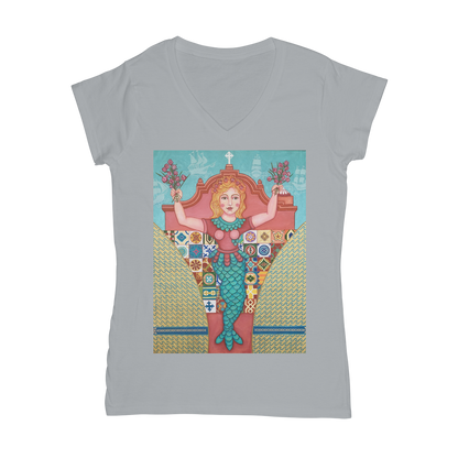 PUERTO RICO MERMAID Classic Women's V-Neck T-Shirt