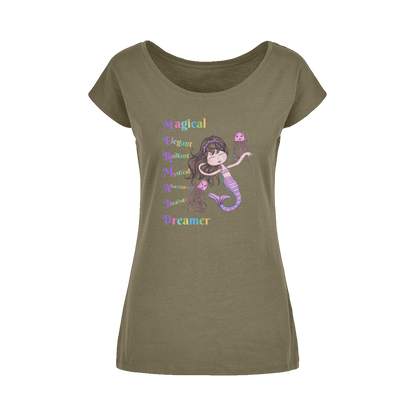MAGICAL ELEGANT Wide Neck Womens T-Shirt XS-5XL