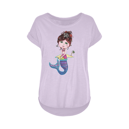 ANDREA SIRENA Women's Long Slub T-Shirt XS-5XL