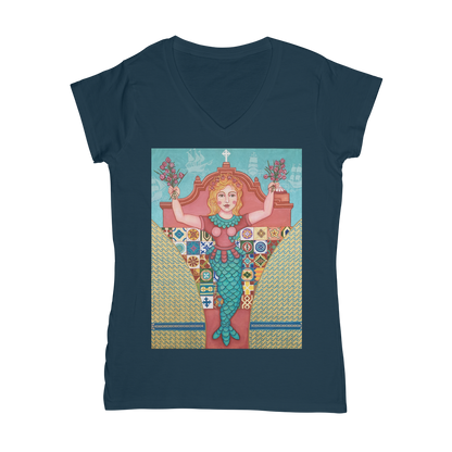 PUERTO RICO MERMAID Classic Women's V-Neck T-Shirt