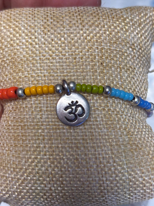 CHAKRA  BRACELET with Om charm