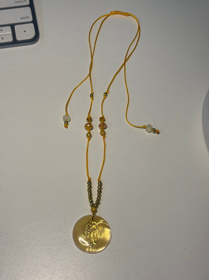 Hamsa hand necklace and earrings