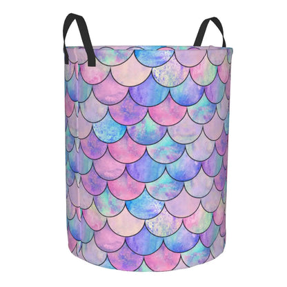 Mermaid Scales Folding Clothing Bucket