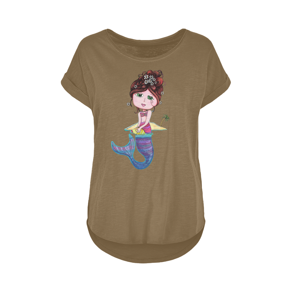 ANDREA SIRENA Women's Long Slub T-Shirt XS-5XL