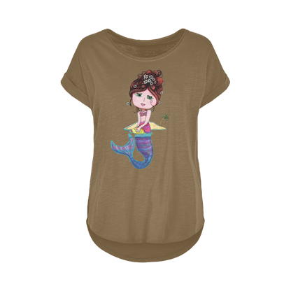 ANDREA SIRENA Women's Long Slub T-Shirt XS-5XL