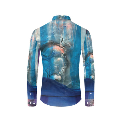 Paisaje Submarino - Men's All Over Print Long Sleeve Shirt(Model T61)