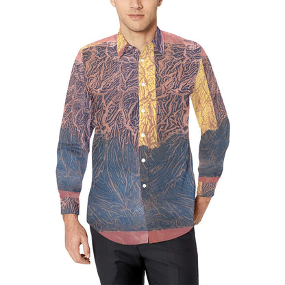 Espectador Indigena del Paisaje - Men's All Over Print Long Sleeve Shirt(Model T61)