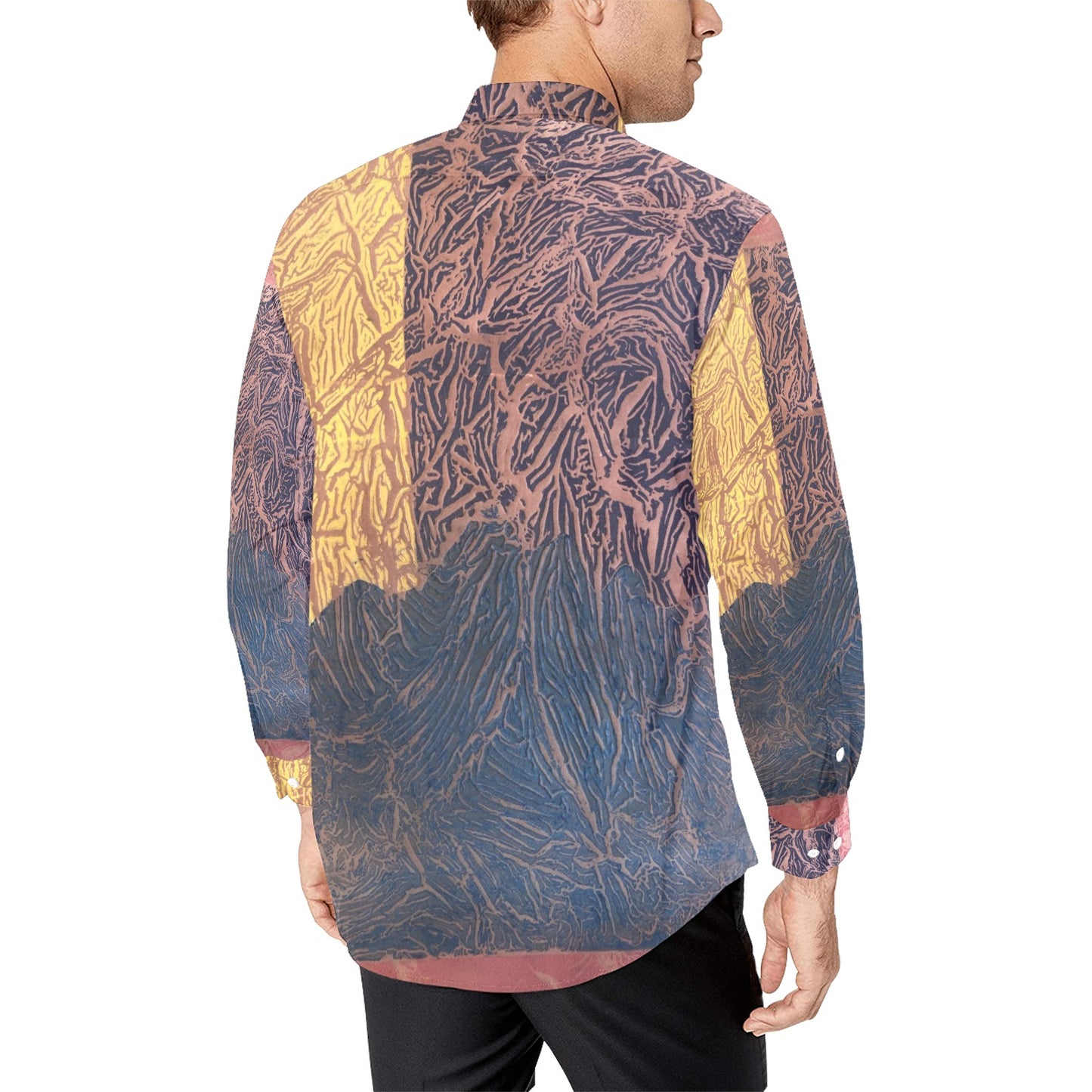 Espectador Indigena del Paisaje - Men's All Over Print Long Sleeve Shirt(Model T61)