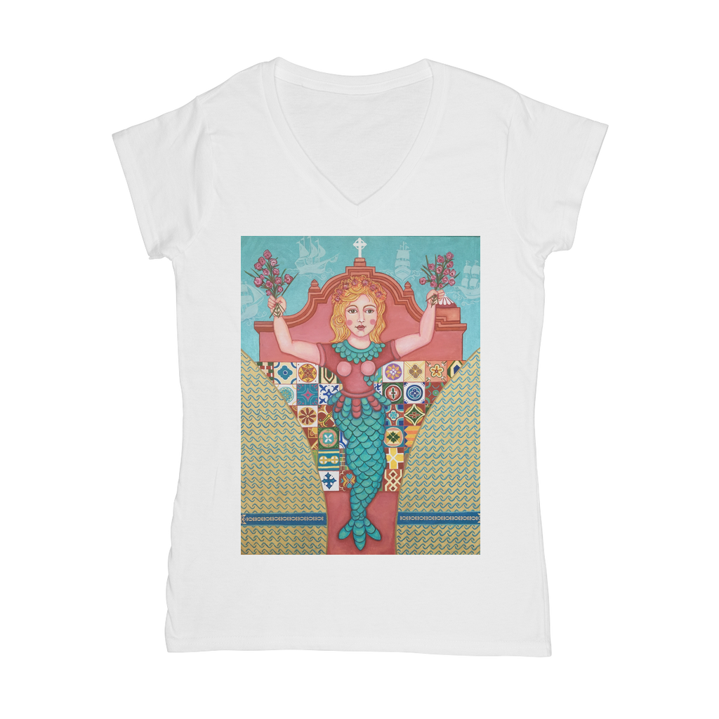 PUERTO RICO MERMAID Classic Women's V-Neck T-Shirt
