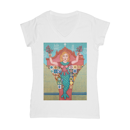 PUERTO RICO MERMAID Classic Women's V-Neck T-Shirt