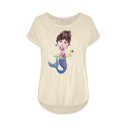 ANDREA SIRENA Women's Long Slub T-Shirt XS-5XL