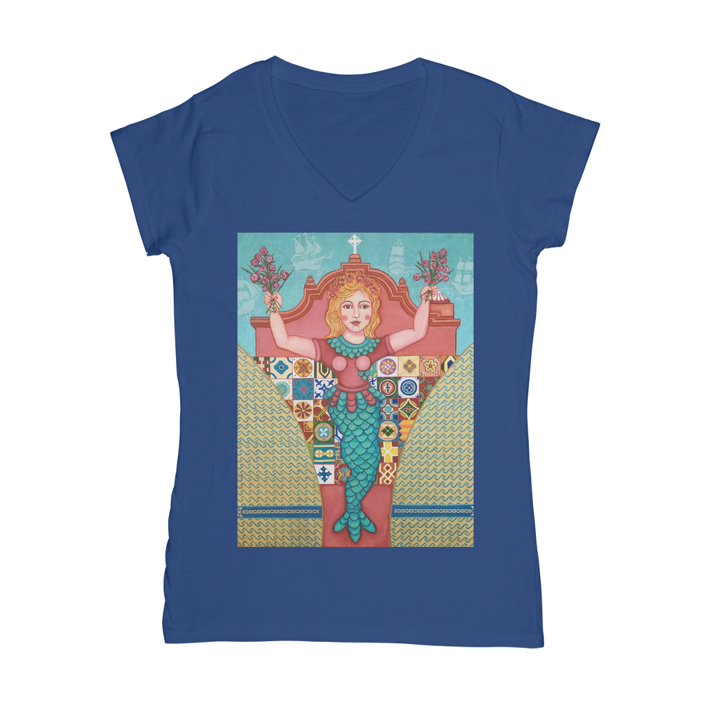 PUERTO RICO MERMAID Classic Women's V-Neck T-Shirt