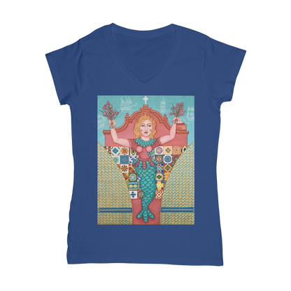 PUERTO RICO MERMAID Classic Women's V-Neck T-Shirt