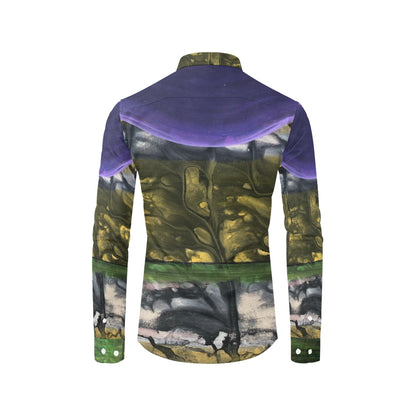 Paisaje Submarino II - Men's All Over Print Long Sleeve Shirt(Model T61)