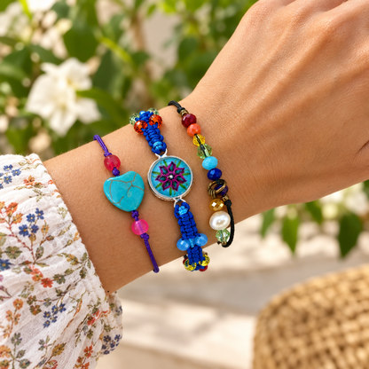 Intuición - Mandala bracelet trio