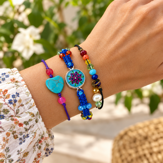 Intuición - Mandala bracelet trio