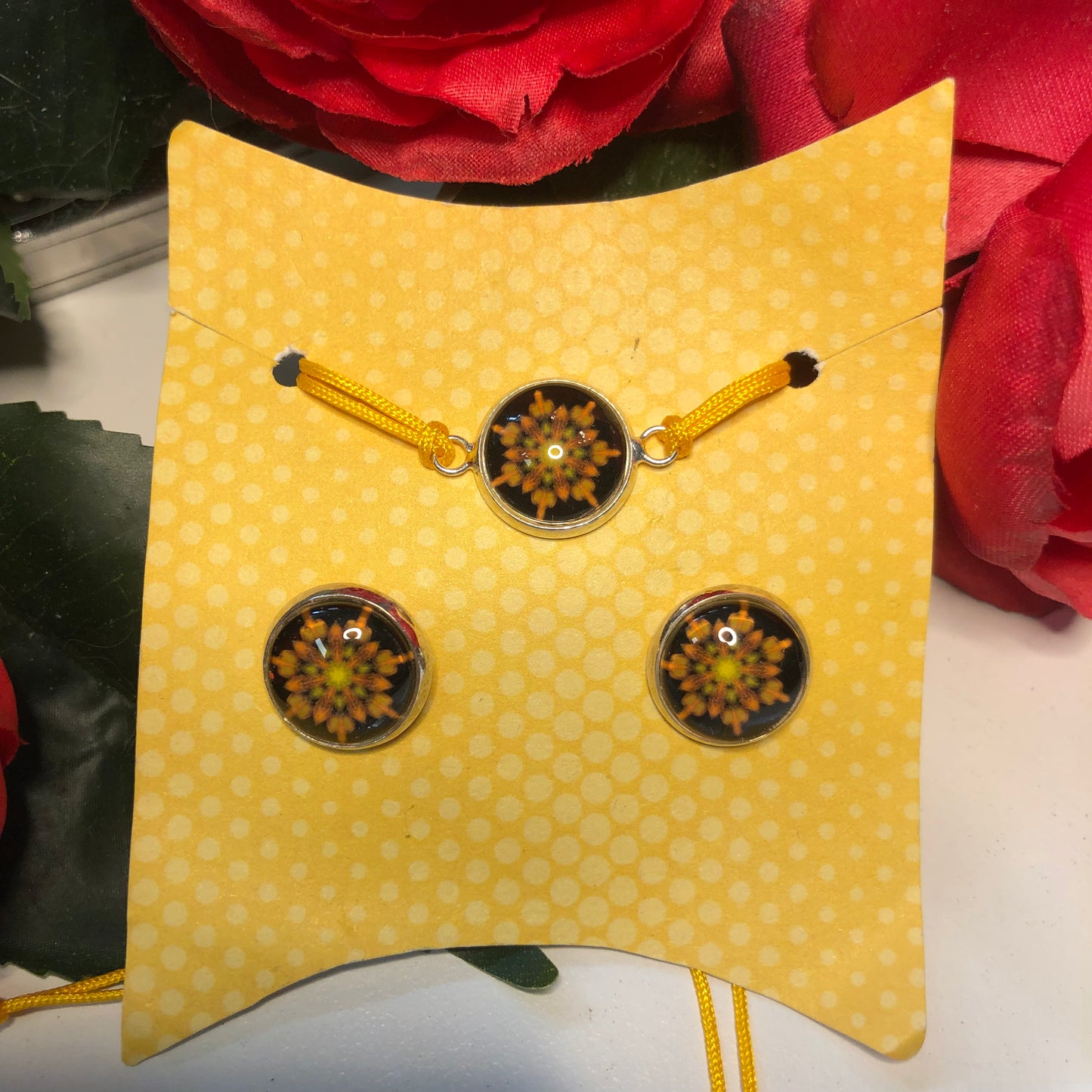 Mandala bracelet and earrings