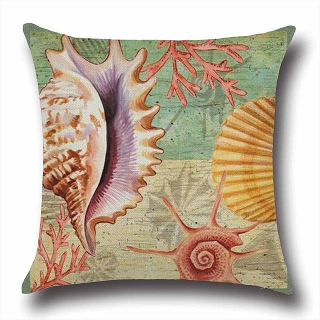 Vintage Nordic Ocean Cushion Cover 43cm