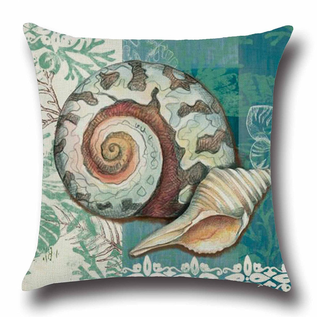 Vintage Nordic Ocean Cushion Cover 43cm