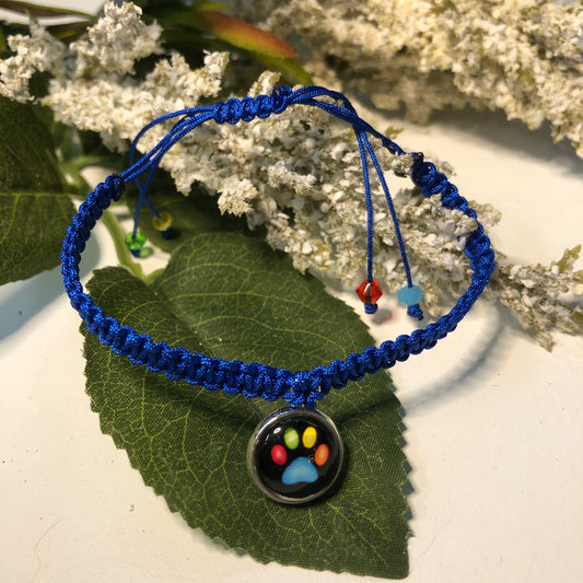 Pet Paw Macrame bracelet