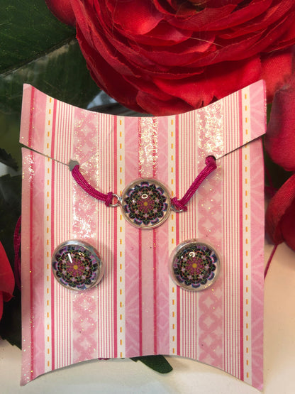 Mandala bracelet and earrings