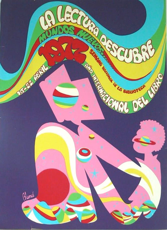 Cartel - La lectura descubre mundos nuevos 1972