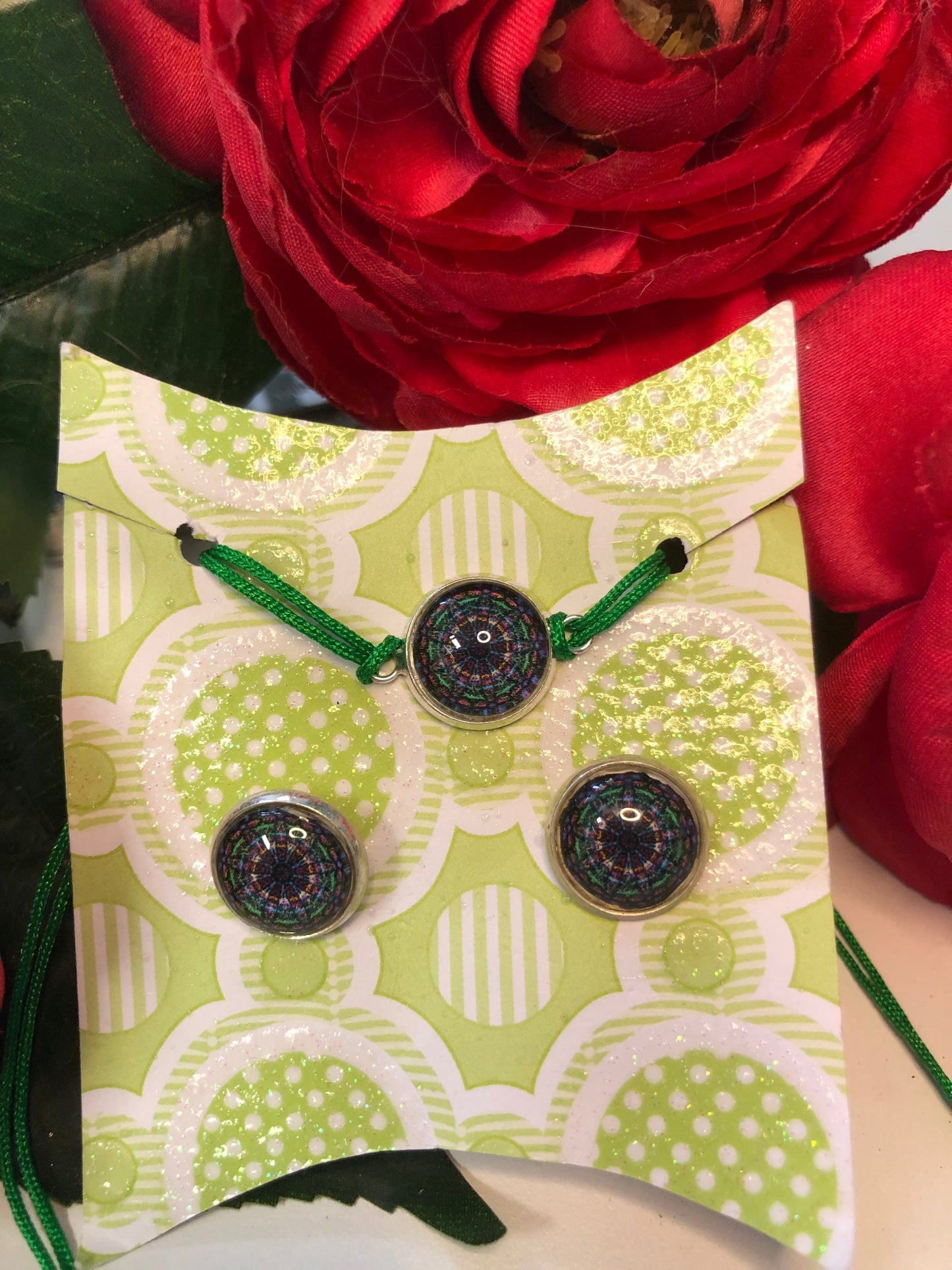 Mandala bracelet and earrings