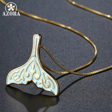 Retro Pattern Mermaid Tail Necklace