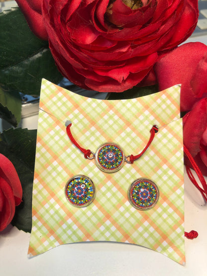 Mandala bracelet and earrings